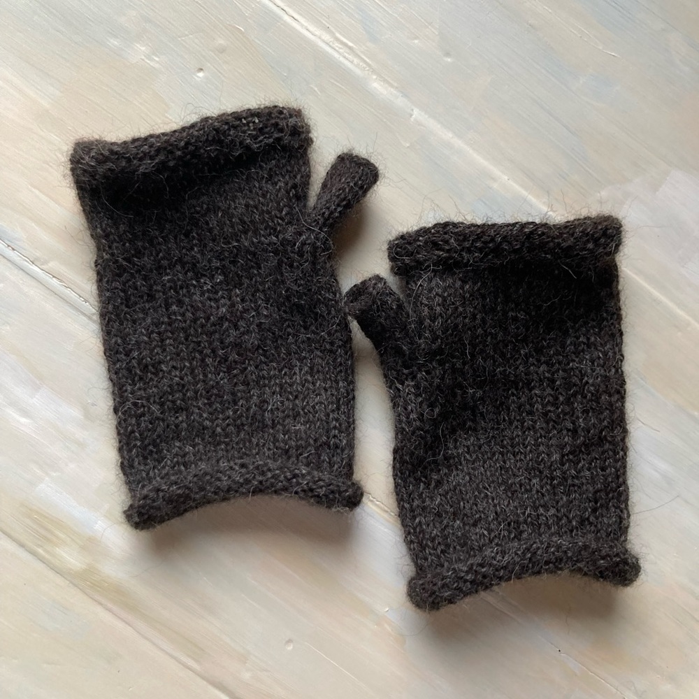 100% Alpaca Fingerless Gloves Handmade to order